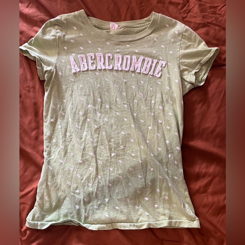 Abercrombie Green Moose Top